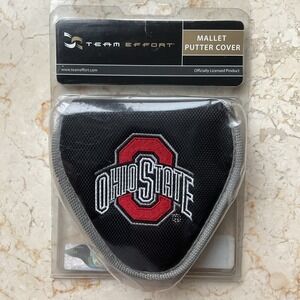 Ohio State Buckeyes OSU Golf Embroidered Mallet Putter Cover Nylon Foam Padding